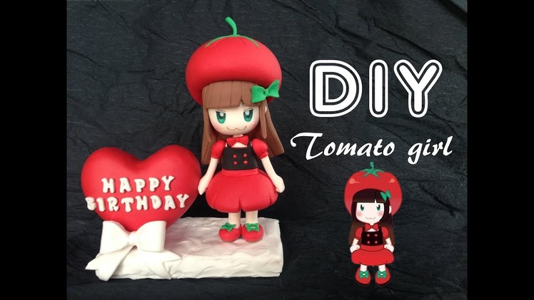 How to make Tomato girl chibi using clay