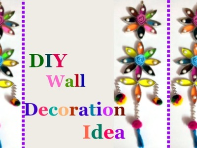How to make wall hanging from waste toilet roll.foil roll-Best out of waste|DIY Wall Decoration idea