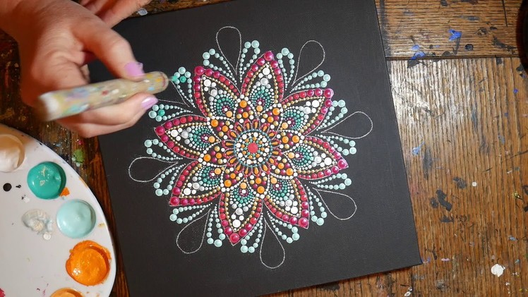 How to paint dot mandalas with Kristin Uhrig #37- Tracing paper