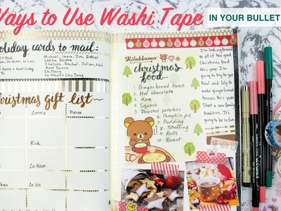 How to Use Washi Tape in Your Bullet Journal | 10 Ways | Bullet Journal Hacks