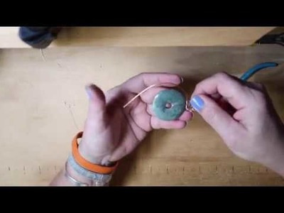 How to Wire Wrap a Stone Donut Pendant - DIY -  Pendant Wire Wrapping Tutorial