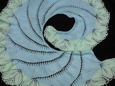دراجون شال الجزء الثانى. knitting of dragon shawl part 2