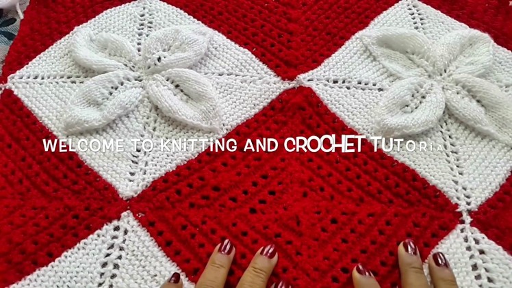 Knitting design for blanket. cushion cover. shawl