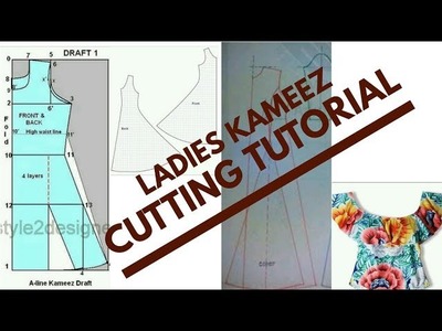 Ladies Kameez.Suit.Dress.Cutting Tutorial Step By Step Very Easy