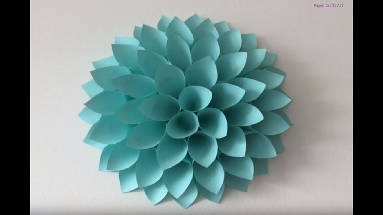 Origami Big paper flowers DIY - Giant flowers DIY - Wall decor - Paper Crafts Art