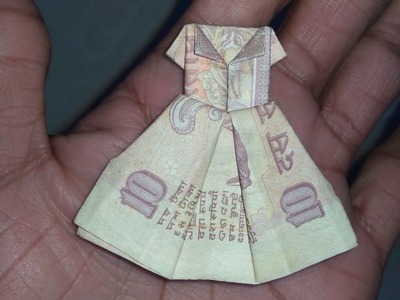 Origami money frock with indian currency. 10 rupee frock. How to make currency frock