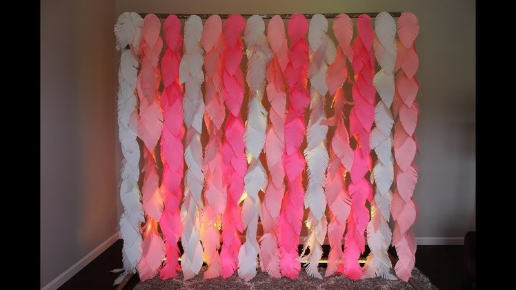 Paper Feather Backdrop DIY