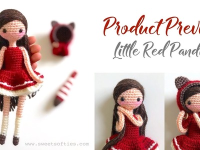 Product Preview || Little Red Pandora, Amigurumi & Crochet Doll Pattern