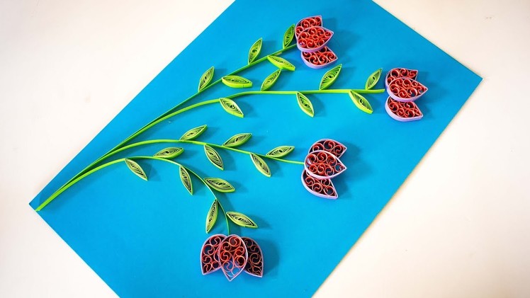 Quilling Flower design card -  How to Make   Greeting Card - Quilling Flowers - TheCrafty Tube ????