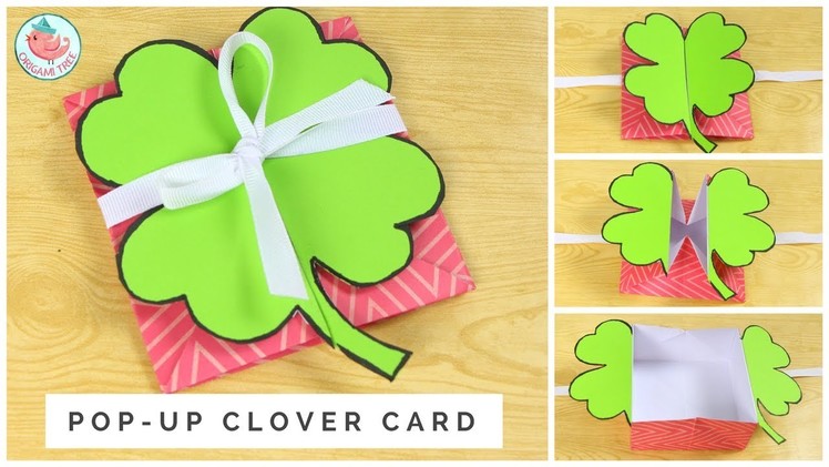 St. Patrick's Day Crafts - Clover Shamrock Pop-Up Card - How to Make a Pop-Up Card Tutorial