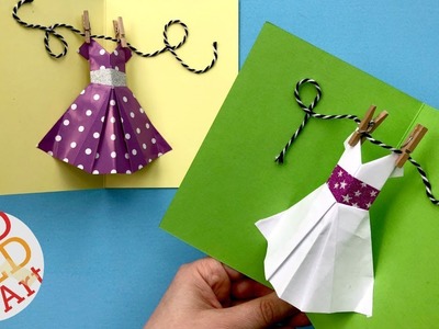 3D Pop Up Dress Card DIY - perfect Mother's Day Card - Prom Card DIY or DIY Wedding Card Idea