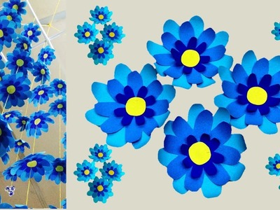 DIY 2: Elegant Blue Mobile | Hanging | Dangling | Ceiling Paper Flower