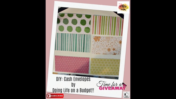 DIY Cash Envelopes by Doing Life on a Budget and Giveaway!!-CLOSED