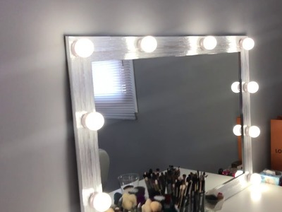 DIY cheap vanity mirror under $70