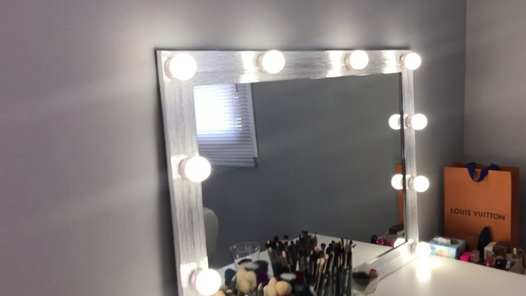 DIY cheap vanity mirror under $70