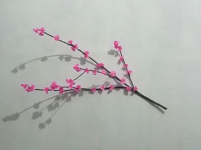 Diy cherry blossom from crepe paper