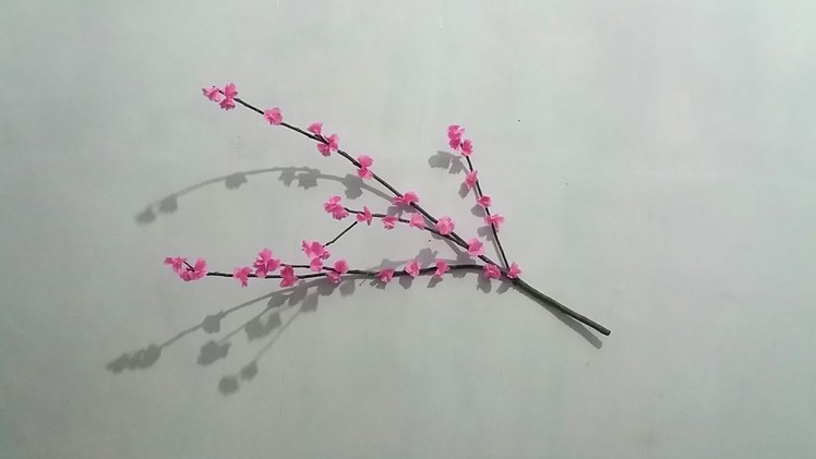 Diy cherry blossom from crepe paper