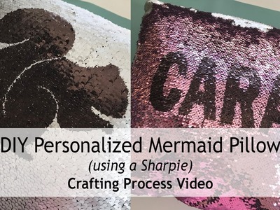 DIY Crafting Process #1 Personalized Mermaid Pillow by Heather Leopard