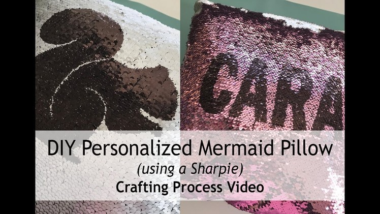 DIY Crafting Process #1 Personalized Mermaid Pillow by Heather Leopard