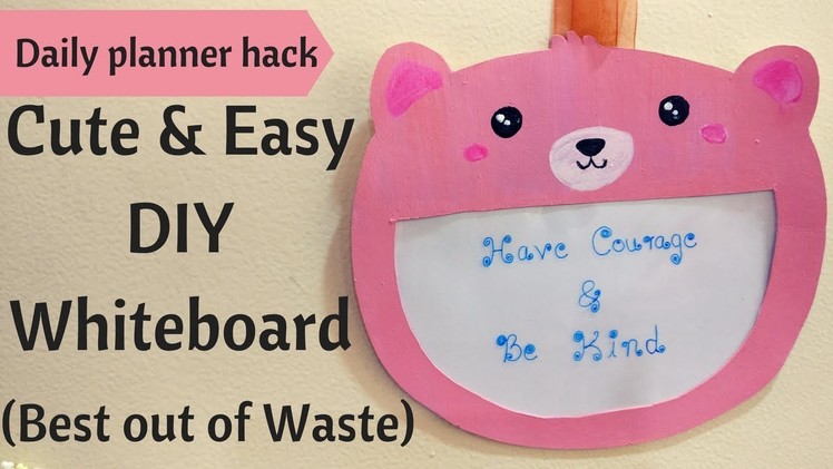 DIY Cute Whiteboard. Dry Eraser Board|| DIY home organization