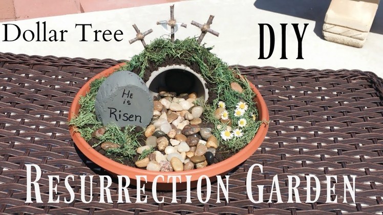 DIY Dollar Tree Easter Resurrection Garden
