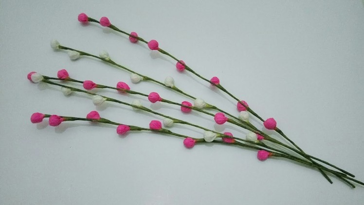 Diy easy and simple paper flower.bunga dari kertas krep