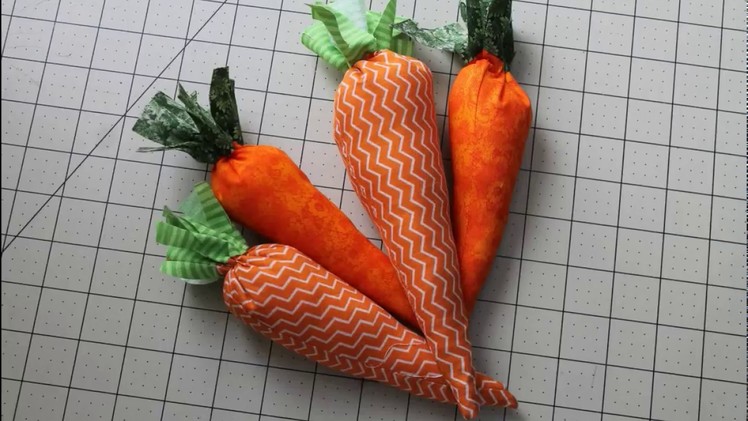 DIY Fabric Carrots Spring Project to Sew