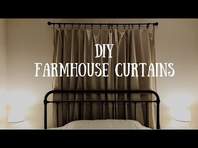 DIY Farmhouse Curtains aka No Sew Drop Cloth Curtains