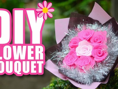 DIY Flower Bouquet II Cara Membuat Buket Bunga Flanel