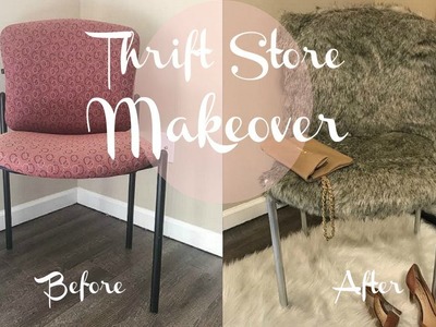 DIY | Fur Chair Upcycle | $1 Thrift Store Makeover