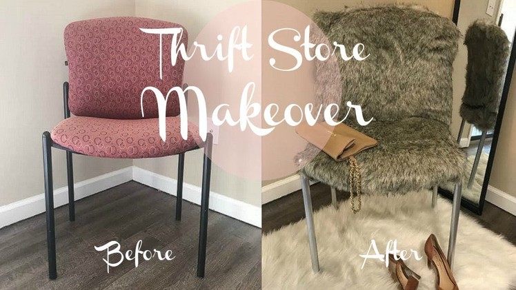 DIY | Fur Chair Upcycle | $1 Thrift Store Makeover