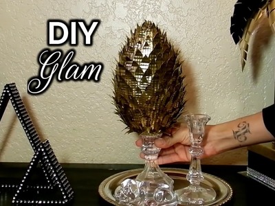 DIY Glam Elegant Decorative Egg| Dollar Tree DIY Elegant Home Decor| Spring 2018 Glam Pineapple DIY