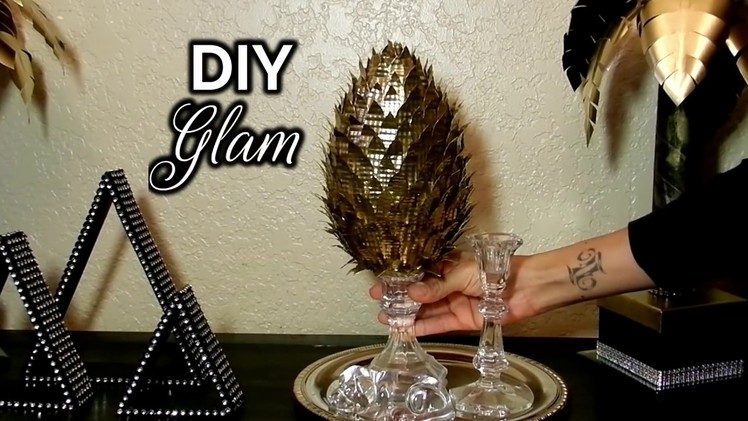 DIY Glam Elegant Decorative Egg| Dollar Tree DIY Elegant Home Decor| Spring 2018 Glam Pineapple DIY