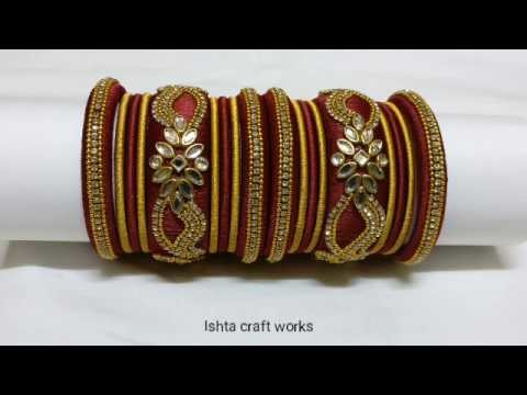 ||DIY|| Making of silk thread kundan bridal Bangles at home. Grand silk thread bangles