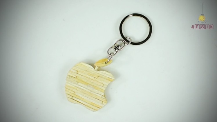 DIY Miniature Key Ring ( Made with Match Sticks!) BACKPACK TRINKET. Matchstick Art & Craft by F8ik