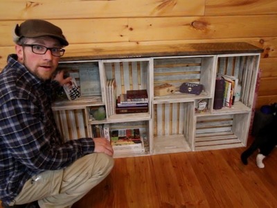 DIY Rough Saw Lumbah Wood Crate BookShelf Top