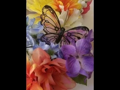 DIY SPRING WREATH.DOLLAR STORE