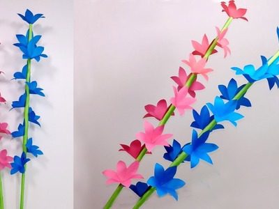 DIY Stick Paper Flowers for Room Decoration | Jarine's Crafty Creation