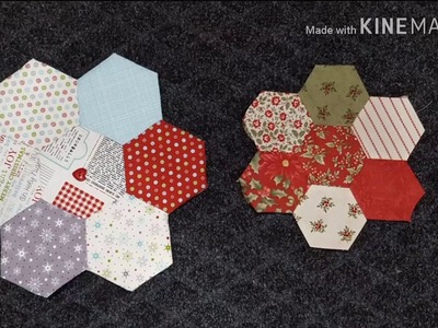 English paper piecing with fabric glue