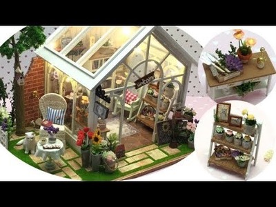 Flower shop.green house miniature kit- Cuteroom- Assembly- DIY- Dollhouse