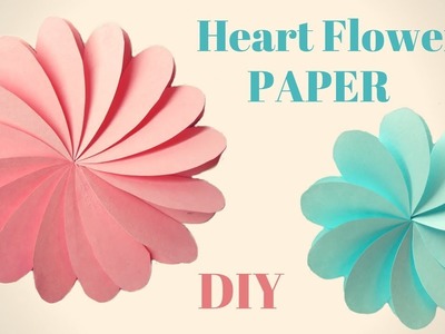 Heart Flowers paper. flower for wall backdrop decoration - Hand made