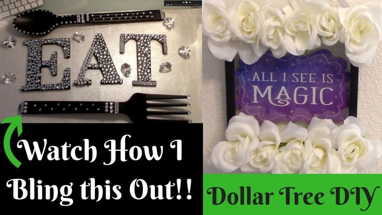 HOW TO BLING OUT HOME DECOR || DOLLAR TREE DIY INSPIRATIONAL
