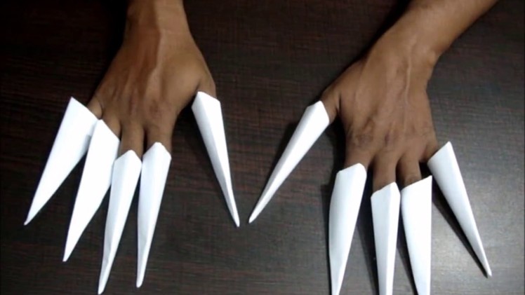 How to make a paper finger claw step by step.
