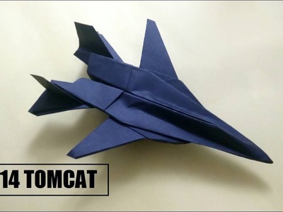 How To Make Paper Airplane - Best Paper Plane Origami Jet Fighter For Kids| F - 14 TOMCAT
