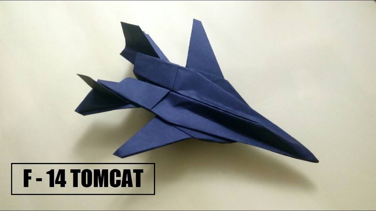How To Make Paper Airplane Best Paper Plane Origami Jet Fighter For Kids F 14 TOMCAT