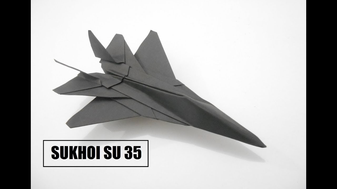How To Make Paper Airplane Easy Paper Plane Origami Jet Fighter Is Cool, SUKHOI SU35