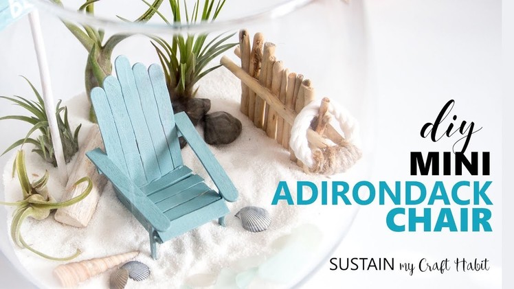 How to Make the Cutest DIY Mini Adirondack Chairs for a Beach-Themed Fairy Garden Terrarium