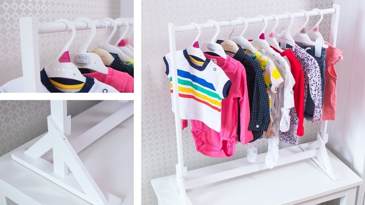 Make an AWESOME Baby Clothes Rack - Easy DIY Organization Projects