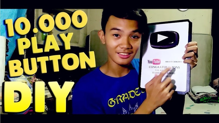 MY OWN (DIY) PLAY BUTTON | 10.000 SUBSCRIBERS