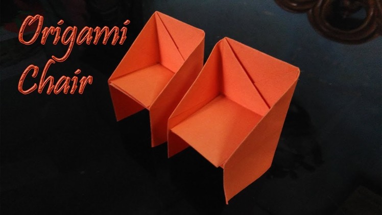 Origami chair making video - easy - a4 colour paper